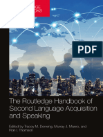 The Routledge Handbook of Second Language Acquisition and Speaking