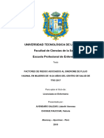 Factores de Riesgo Asociados Al Síndrome de Flujo Vaginal en Mujeres de 18-24 Años