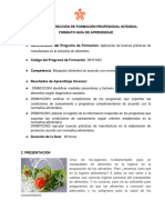 Guía Manipulación de Alimentos