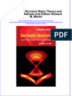 (Download PDF) Electronic Structure Basic Theory and Practical Methods 2Nd Edition Richard M Martin Online Ebook All Chapter PDF