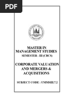 MMS Corporate Valuation and Mergers Acquisitions 1