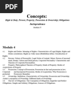 Jurisprudence - Mod 4 Concepts