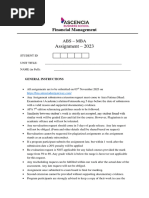 Assignment - 2023: Financial Management