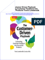 (Download PDF) The Customer Driven Playbook Converting Customer Feedback Into Successful Products Travis Lowdermilk Online Ebook All Chapter PDF