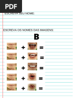 Atividade Método Fônico Letra B