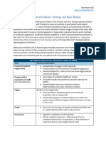 Pocket Card Mechanical Ventilation Settings and Basic Modes November 2023