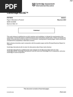 June 2023 (v1) MS - Paper 6 CAIE Physics IGCSE