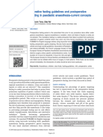 Operative Fasting Guidelines and Postoperative