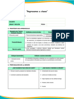 SESIÓN 1 - TUTORIA - Regresamos A Clases Cuidándonos