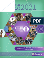 Informe de Actividades 2021 - TOMO III Cultura y Fortalecimiento