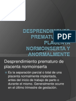 Desprendimiento Prematuro de Placenta