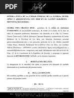 Demanda de Divorcio Por Causal Abandono Injustificado Sin Hijos Menores de Edad