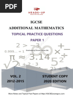 IGCSE Topical Past Papers Addmath P1