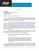 Letter From Oceanside Collegiate Academy To Charter Institute at Erskine