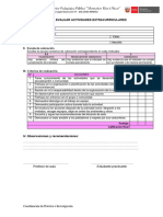 Ficha para Actividades Extracurriculares