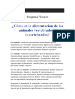 ¿Cómo Es La Alimentación de Los Animales Vertebrados e Invertebrados?