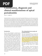 Apical Periodontitis Classification Diagnosis Clinical Manifestations