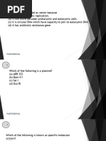 Biotechnology Principle and Processes Quiz