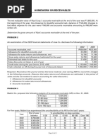 HW On Receivables A