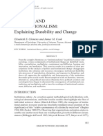 Clemmens (1999) - Politics and Institutionalism - Explaining Durability and Change