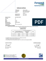 Calibration Certificate .