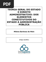 Artigo - Teoria Geral Do Estado e Direito Administrativo