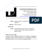 Silvio Carneiro - HERBERT MARCUSE E OS DESTINOS DA HIPÓTESE REPRESSIVA