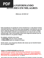 Transformando Atitudes em Milagres