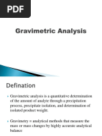 Principles of Gravimetric Analysis