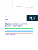 El Poder Legislativo en El Perú, Funciones y Comentarios: Ir Al Contenido