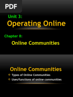 Unit 3.8 - Online Communities