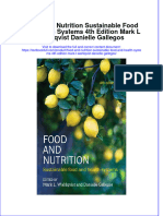 (Download PDF) Food and Nutrition Sustainable Food and Health Systems 4Th Edition Mark L Wahlqvist Danielle Gallegos Online Ebook All Chapter PDF