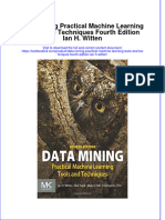 (Download PDF) Data Mining Practical Machine Learning Tools and Techniques Fourth Edition Ian H Witten Online Ebook All Chapter PDF