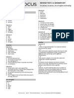 Focus4 2E Review Test 4 Units1 8 Grammar UoE Reading GroupA B ANSWERS