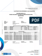 Certificado de Extracto de Intereses A Las Cesantías Fiduprevisora S.A. Fondo Nacional de Prestaciones Sociales Del Magisterio