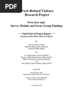 Work Related Violence Research Project Final Report