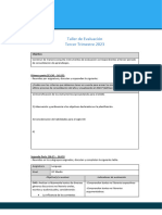 Taller - Instrumentos de Evaluación 3° Trimestre Lenguaje IIIº Medio