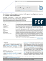 Identification and Severity Assessment of Challenges in The Adoption of Industry