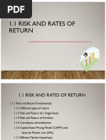 1.1 - 1.4 Risk and Return, Bonds, Stock 