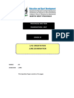 Life Orientation GR 10 Paper