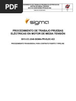 25800-220-V74-E00X-00022 Procedimiento de Trabajo Pruebas Electricas en Motor de Media Tension