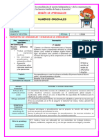 1º U2 S1 Sesion D2 Mat Numeros Ordinales