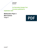 Mathematics Stage 8 Sample Paper 2 Mark Scheme - tcm143-595676