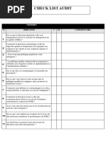 Check List Audit Direction