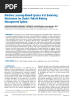 Machine Learning-Based Optimal Cell Balancing Mechanism For Electric Vehicle Battery Management System