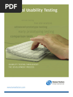 Practical Usability Testing - Brochure