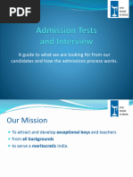 Admissions Tests and Interview