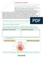 Cours - SVT La Défense de L'organisme - 1ère As (2022-2023) Mme Ilhem Baccouche