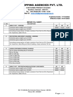 Numbal CFS Tariff Update