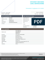 Efficiency and Noise Level Certifications: TT16502080 Sep 22, 2022 Oct 21, 2022 Oct 21, 2022